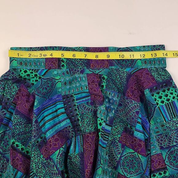 Vintage Square Dance Outfit Lot Medium Blue Floral Off Shoulder - Picture 8 of 12